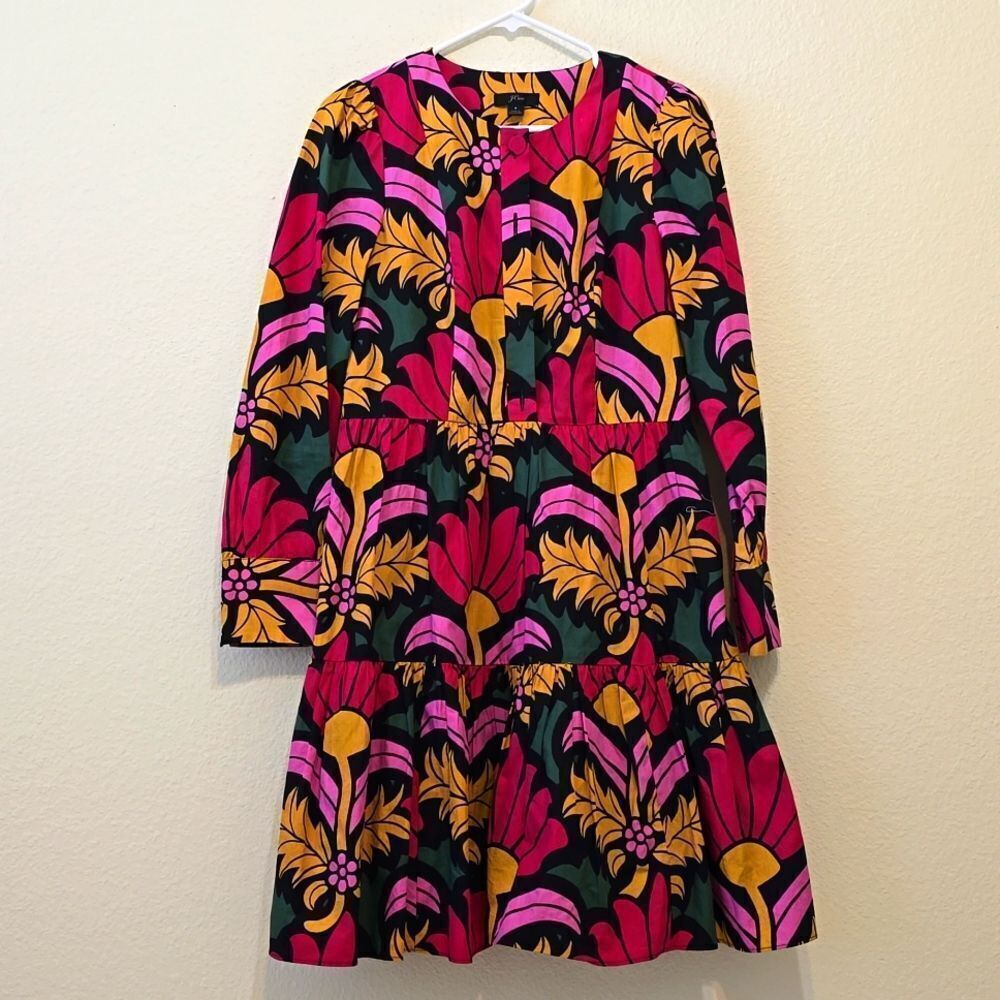 -‎ J.Crew Ratti Tiered Popover Dress size 4